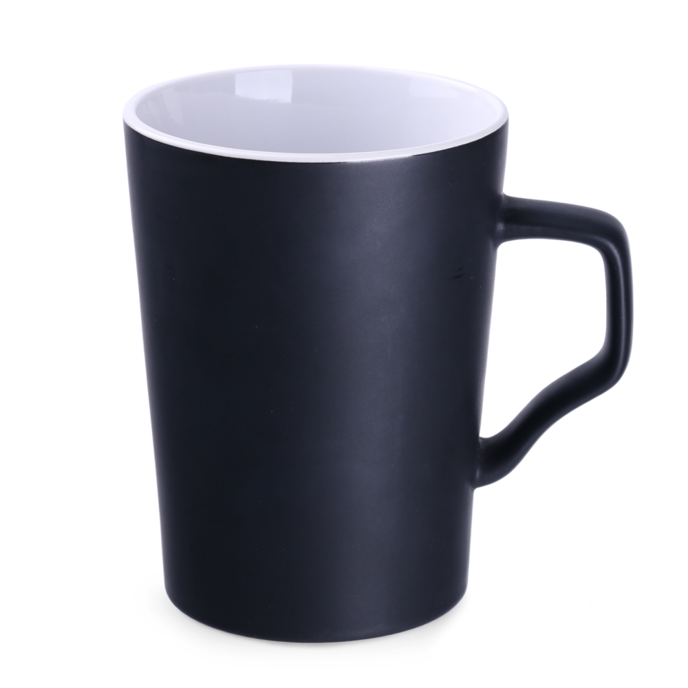 Werbetasse Glen Supreme mattschwarz / weiß