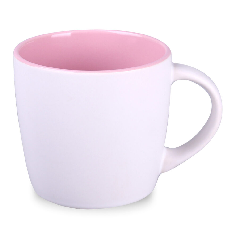 Werbetasse Maxim Handy Pure weiss/rose pink