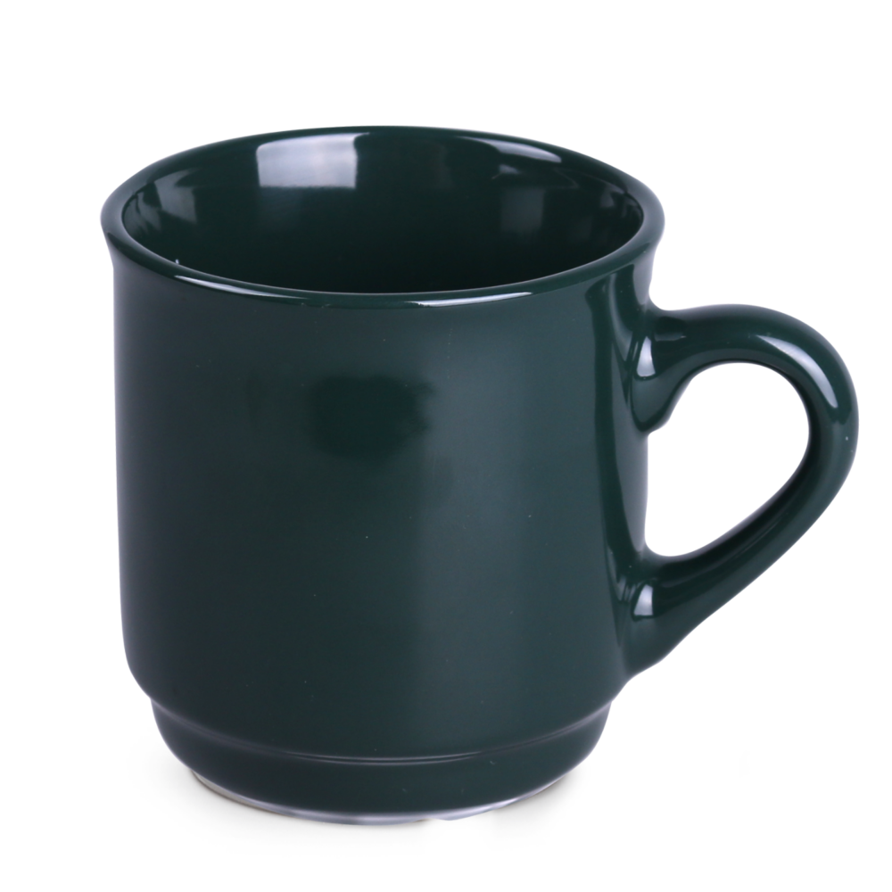 claus-dunkelgruen Werbetasse Claus dunkelgrün