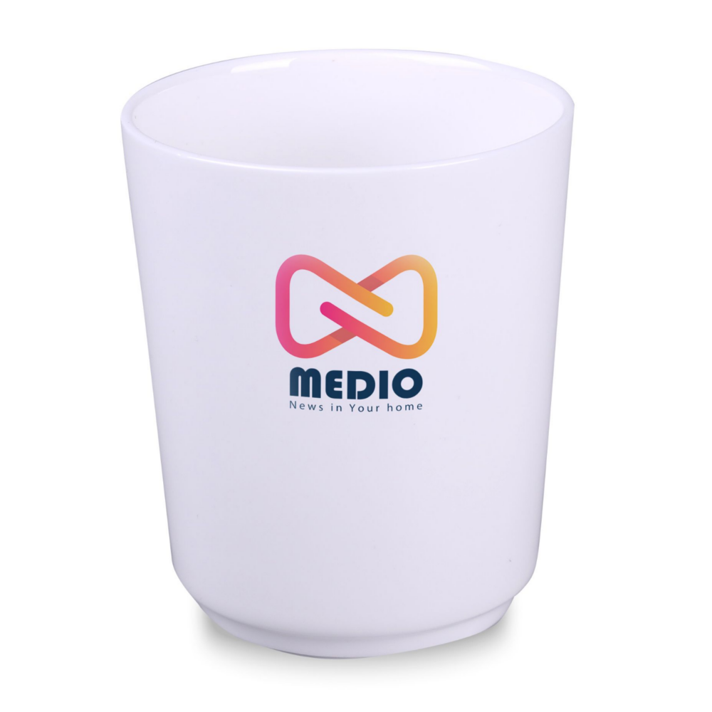 medea 340ml Werbetasse Medea weiß 340ml