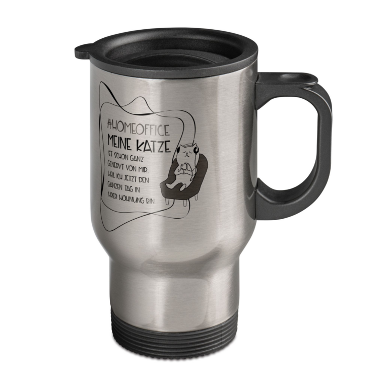 Edelstahl-Thermotasse TM-1, silber