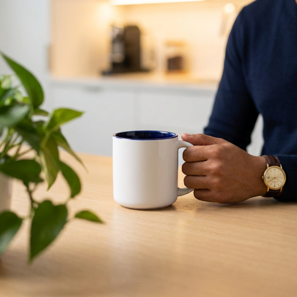 firmenlogo-tasse (3) Fototasse Big dunkelblau mit Fotodruck