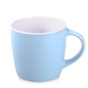 Werbetasse Handy Velvet baby blue / weiß