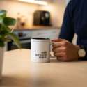 Kaffeetasse Mark schwarz mit Fotodruck