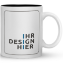 Kaffeetasse Mark schwarz mit Fotodruck