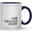 Tasse Maik kobaltblau mit Fotodruck